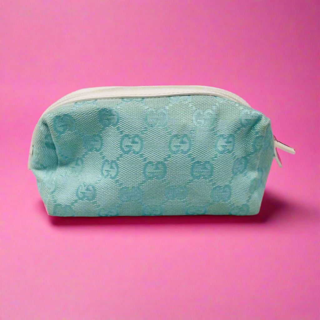 Gucci GG Canvas Cosmetic Pouch Blue