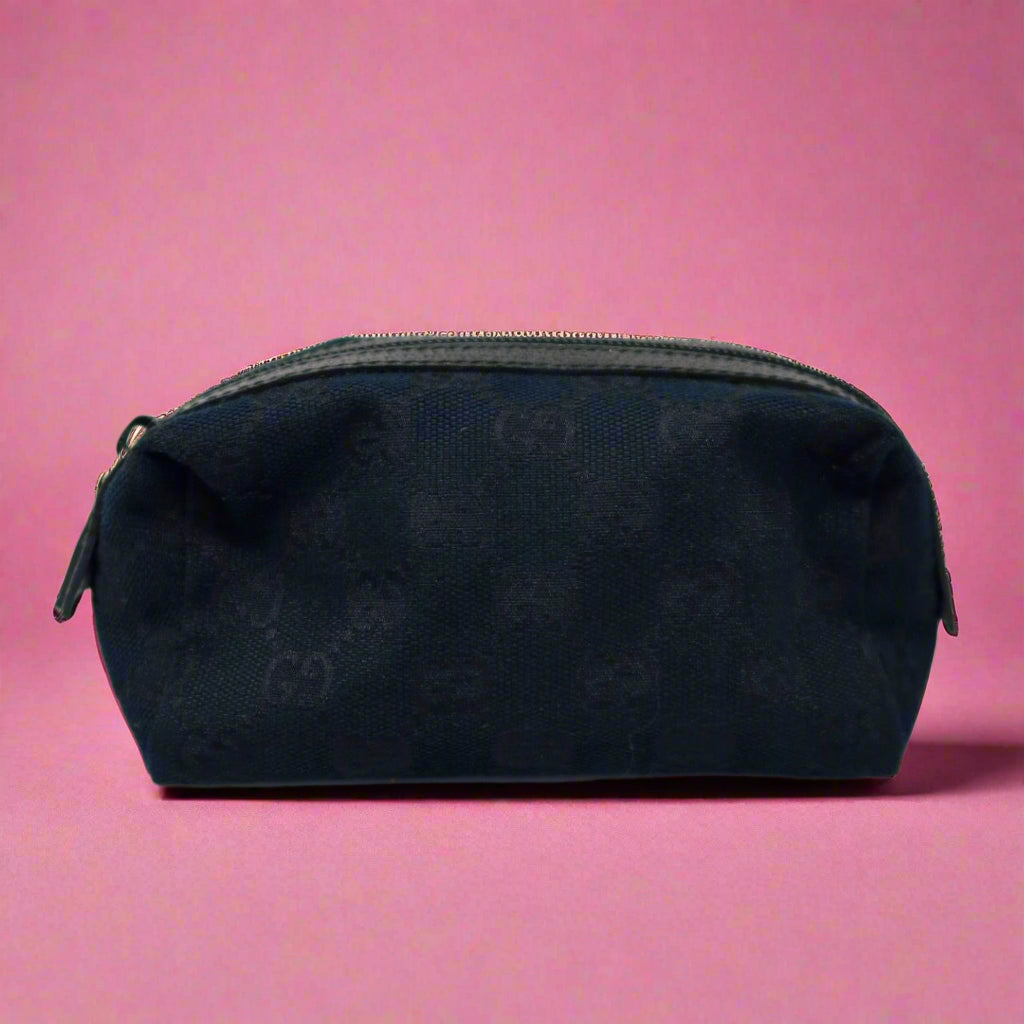 Gucci GG Canvas Cosmetic Pouch Black
