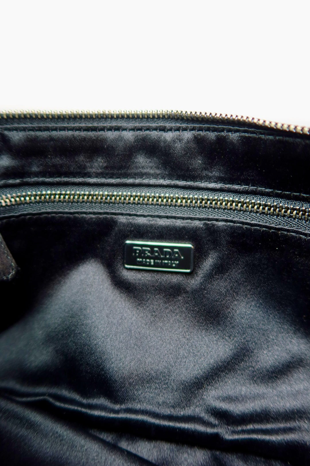 Prada Black pochette with outside stitching