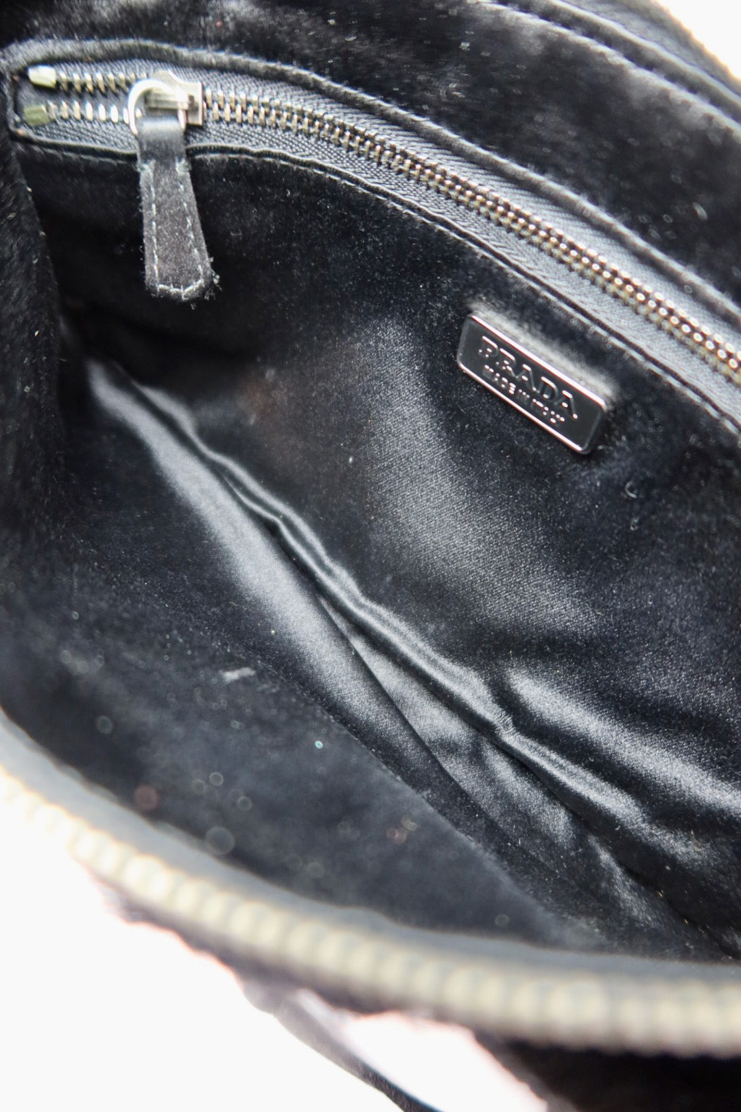 Prada Black pochette with outside stitching