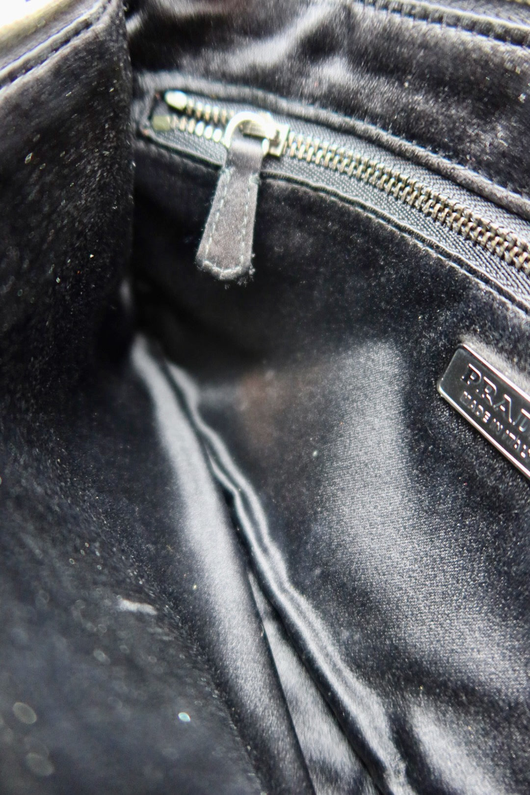 Prada Black pochette with outside stitching