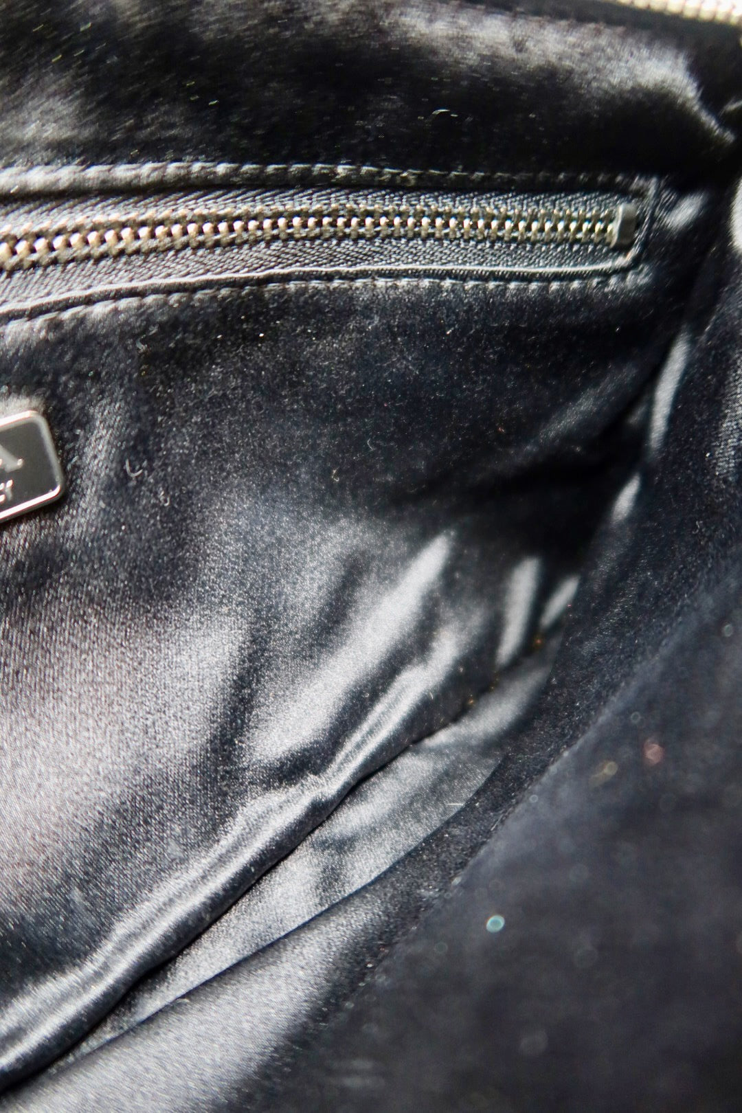 Prada Black pochette with outside stitching