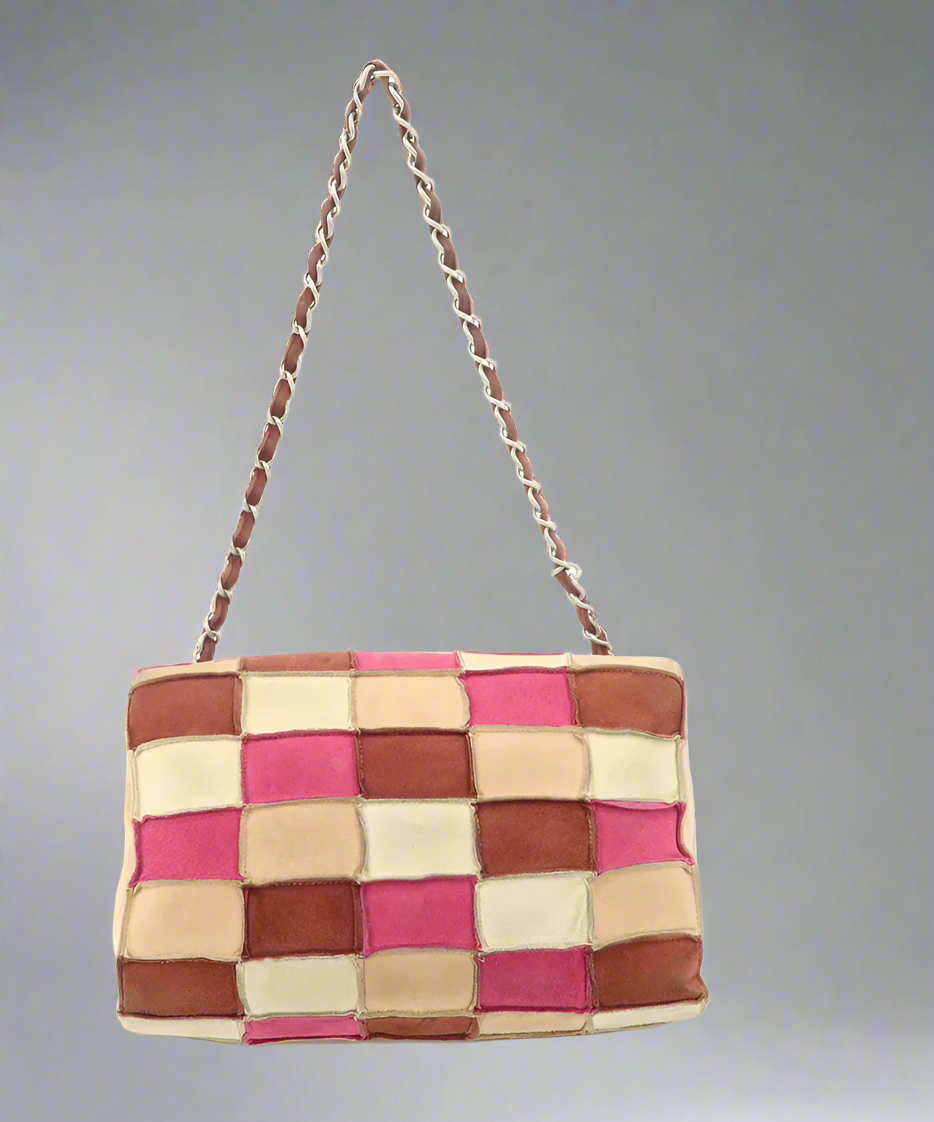 Chanel Suede Patchwork Shoulder Bag