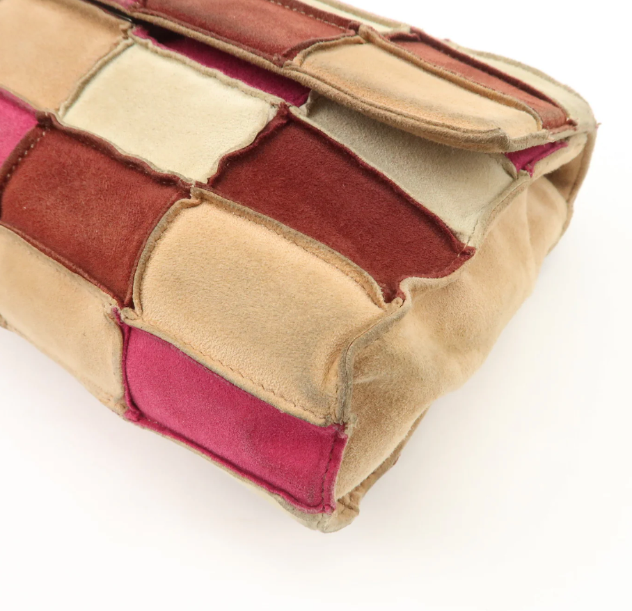 Chanel Suede Patchwork Shoulder Bag
