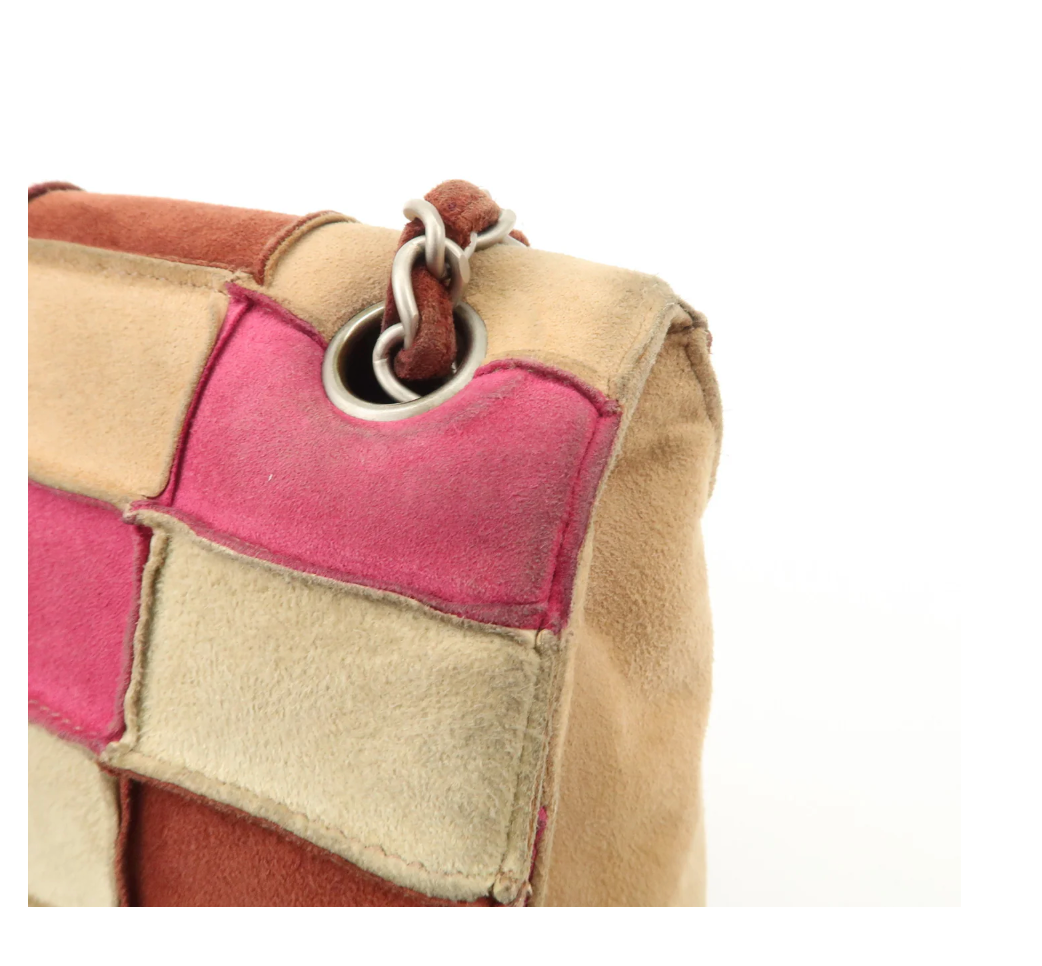 Chanel Suede Patchwork Shoulder Bag