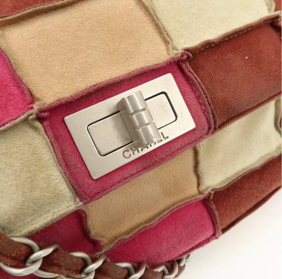 Chanel Suede Patchwork Shoulder Bag
