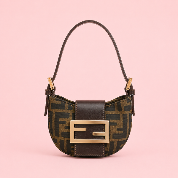 Fendi Zucca Print Mini Croissant