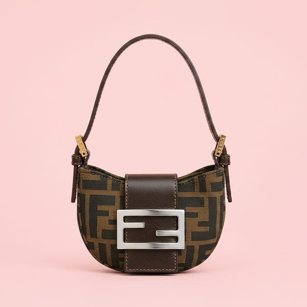 Fendi Zucca Print Mini Croissant