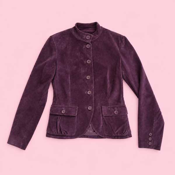 Vintage Caché Deep Purple Suede Jacket