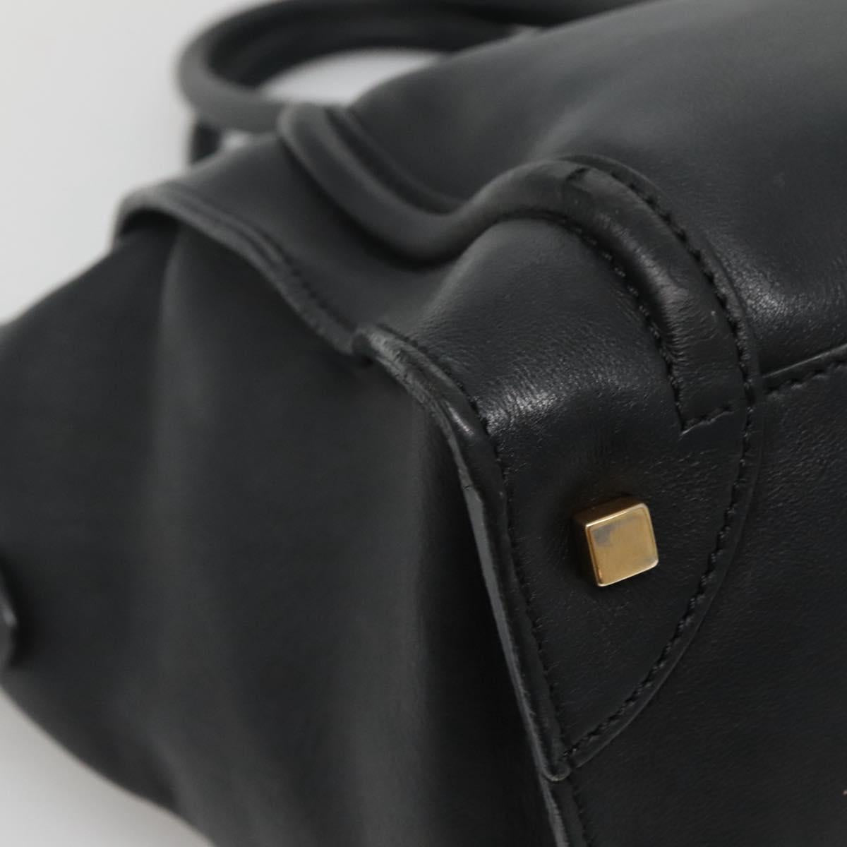 Celine Luggage Mini Shopper Leather Black