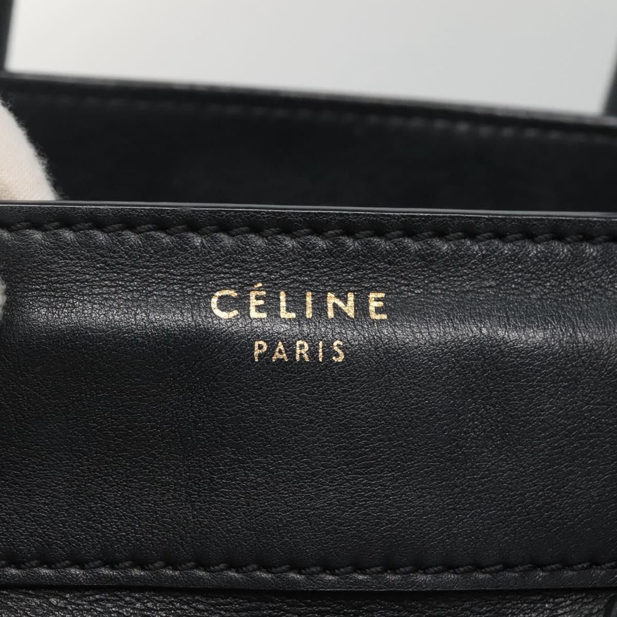 Celine Luggage Mini Shopper Leather Black