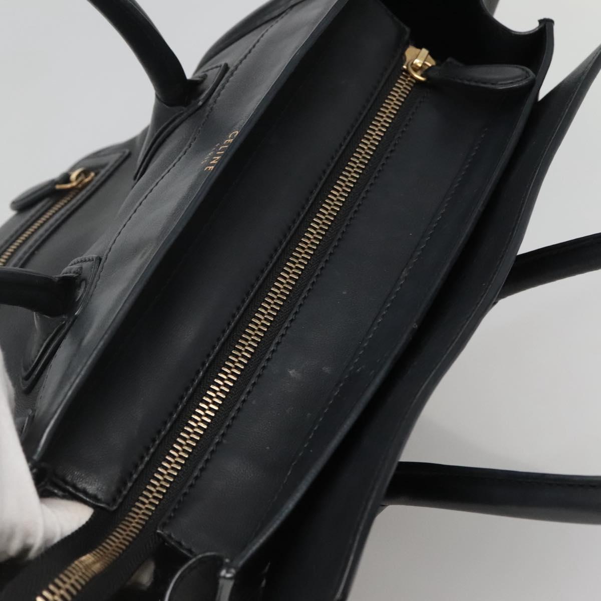 Celine Luggage Mini Shopper Leather Black