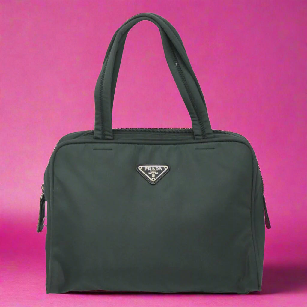 Prada Nylon Khaki Silver