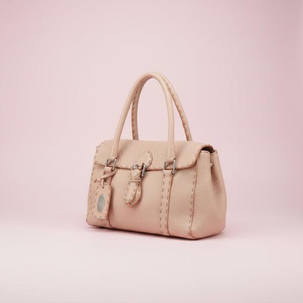 Fendi Selleria Pink Leather Hand Bag