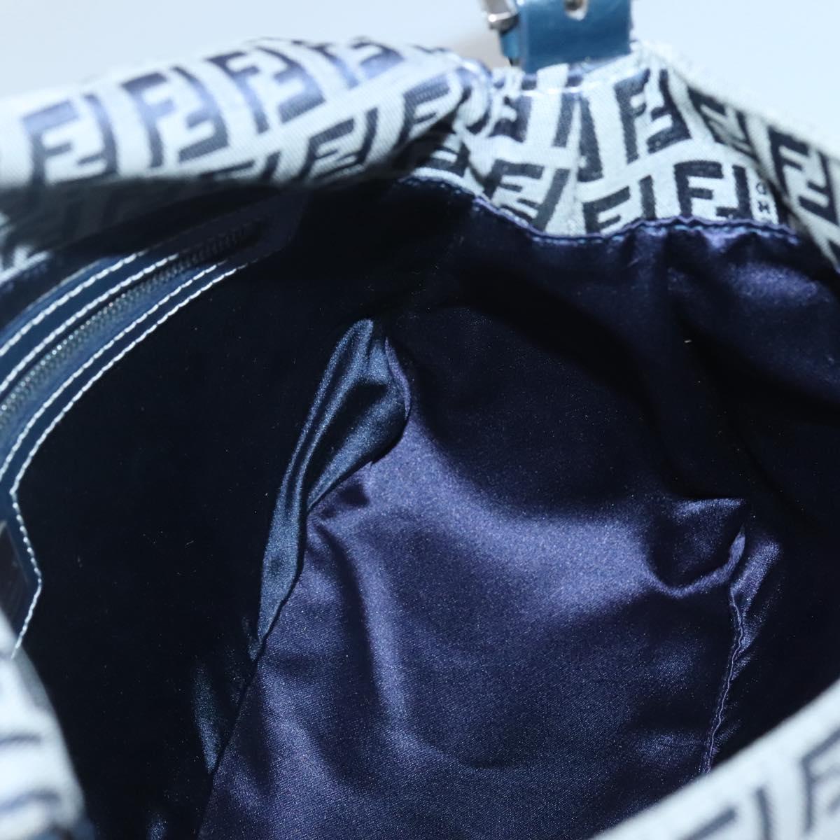 Fendi Zucchino Canvas Mamma Baguette Shoulder Bag Navy