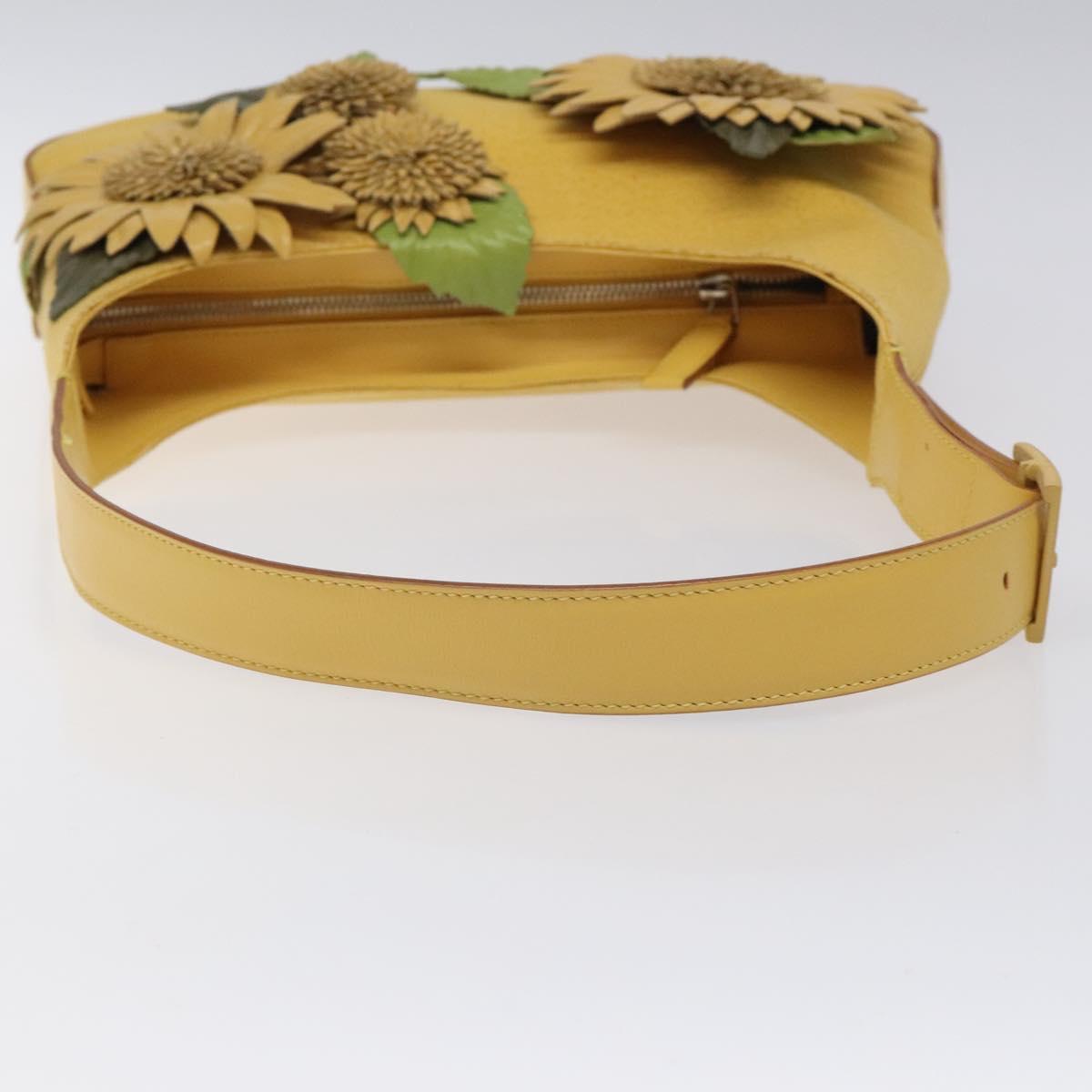 Salvatore Ferragamo Shoulder Bag Canvas Yellow