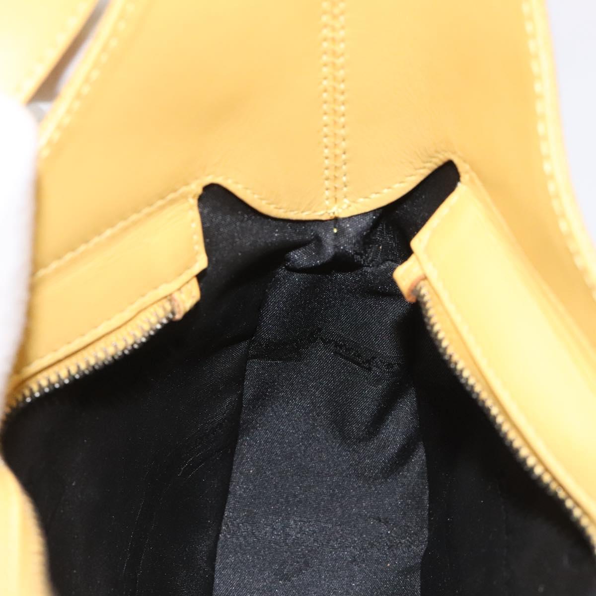 Salvatore Ferragamo Shoulder Bag Canvas Yellow