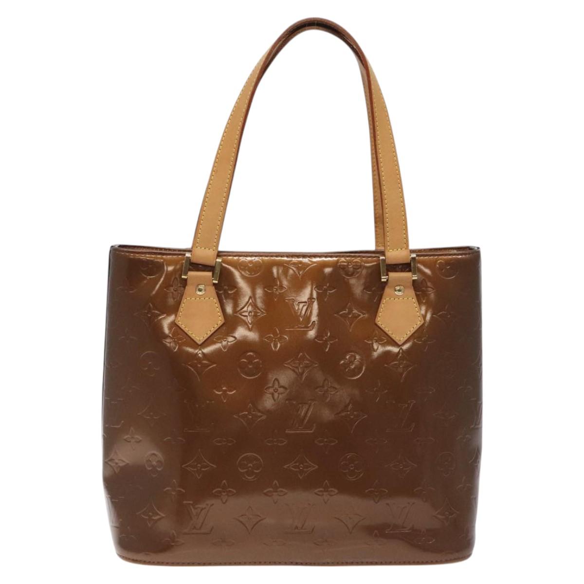 Louis Vuitton Monogram Vernis Houston Hand Bag Bronze