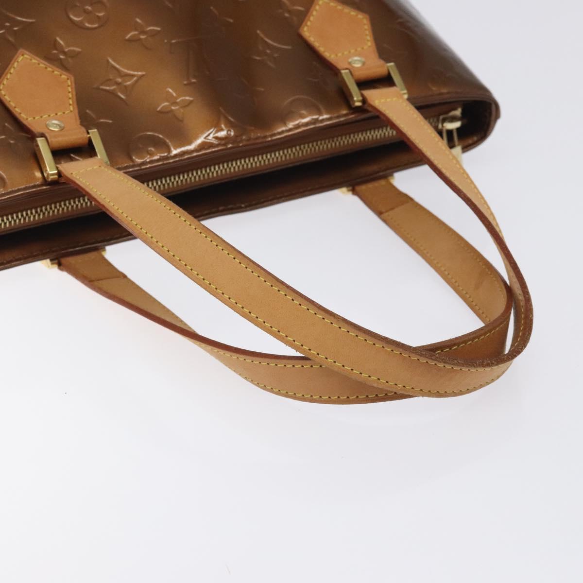 Louis Vuitton Monogram Vernis Houston Hand Bag Bronze