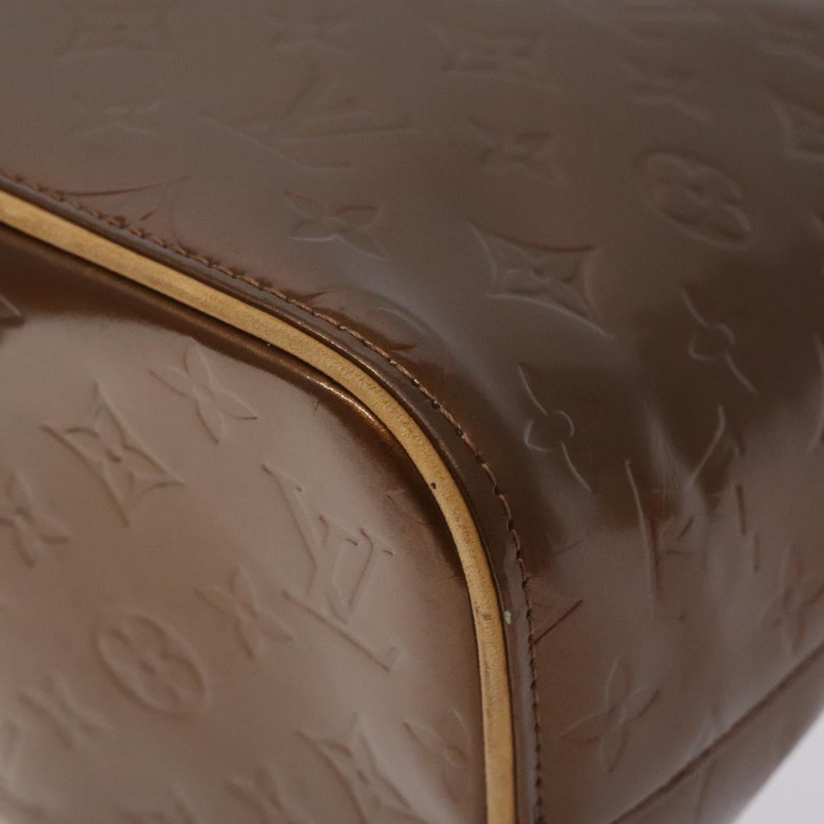 Louis Vuitton Monogram Vernis Houston Hand Bag Bronze