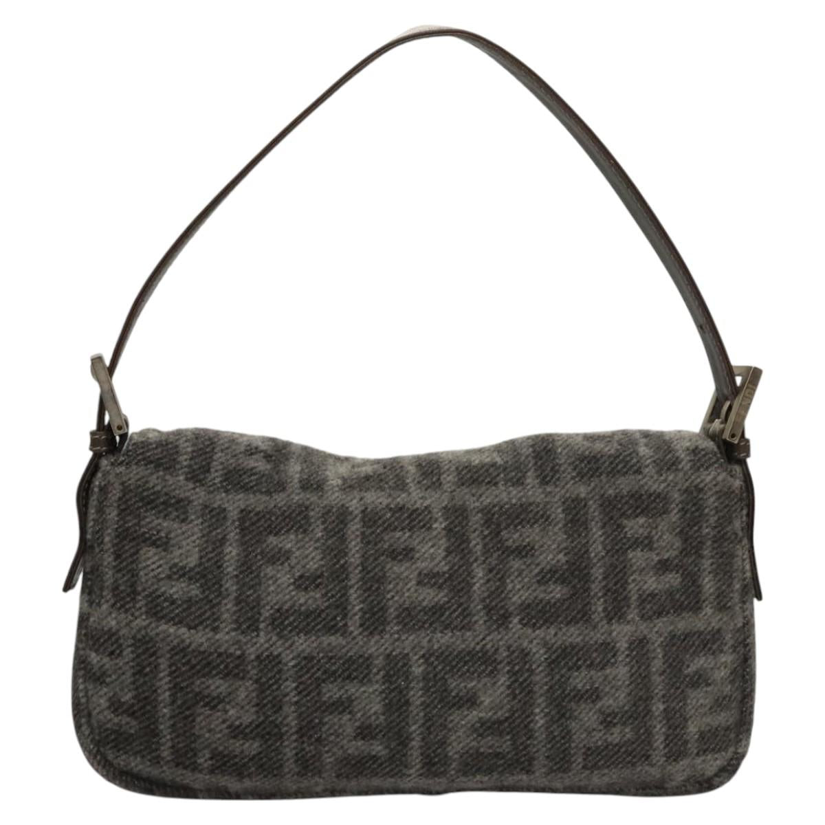 FENDI Zucca Canvas Mamma Baguette Wool Gray (comes with duster)