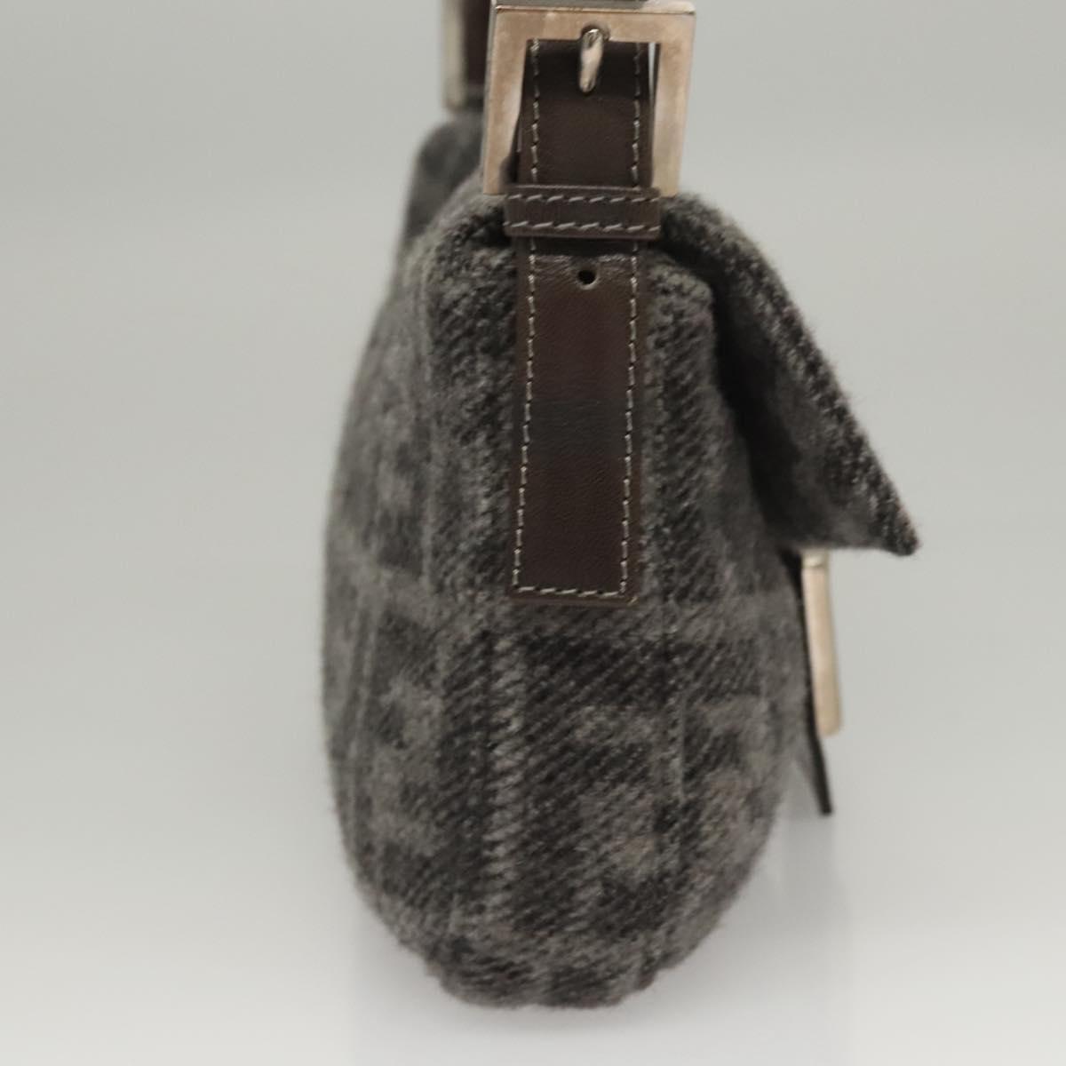 FENDI Zucca Canvas Mamma Baguette Wool Gray (comes with duster)
