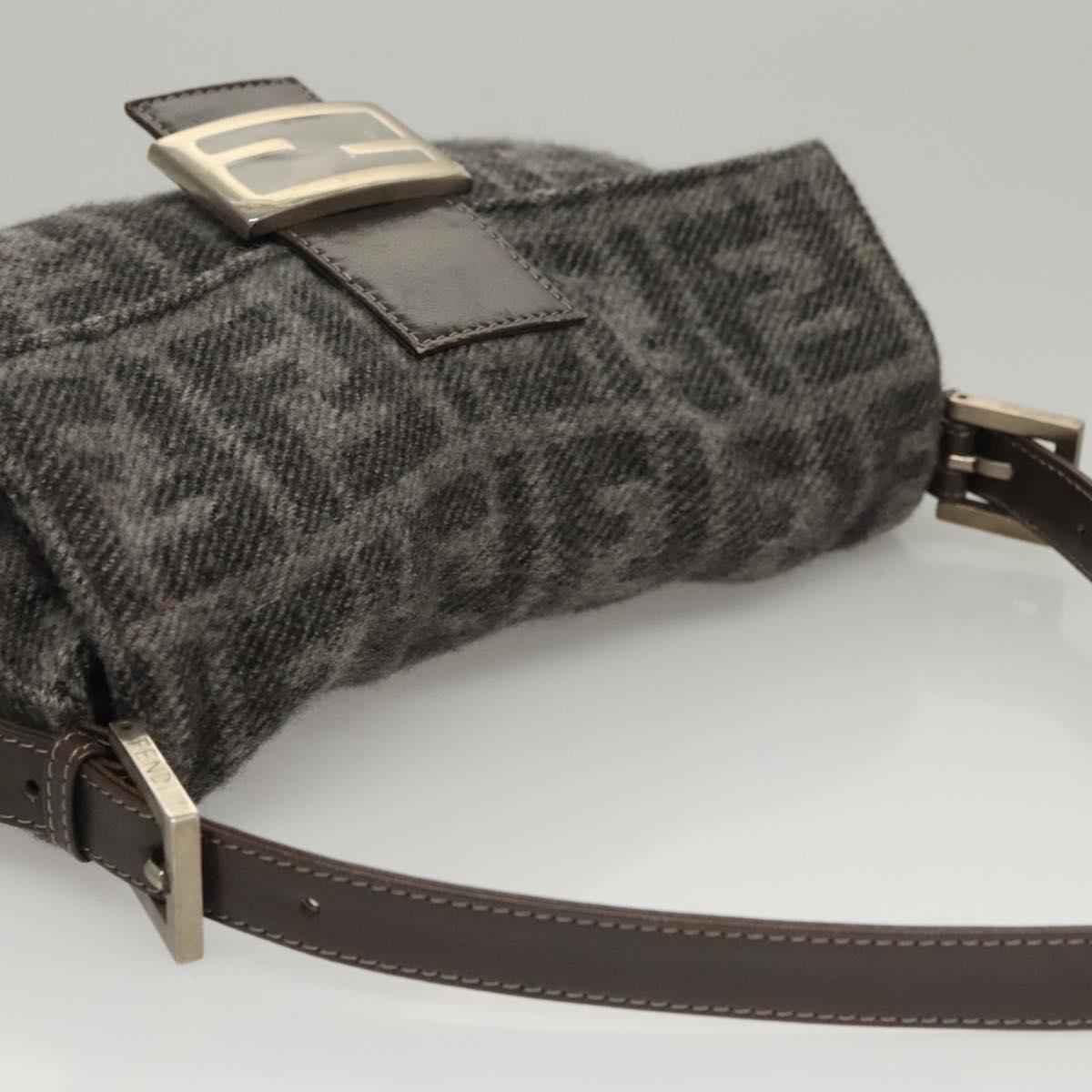 FENDI Zucca Canvas Mamma Baguette Wool Gray (comes with duster)