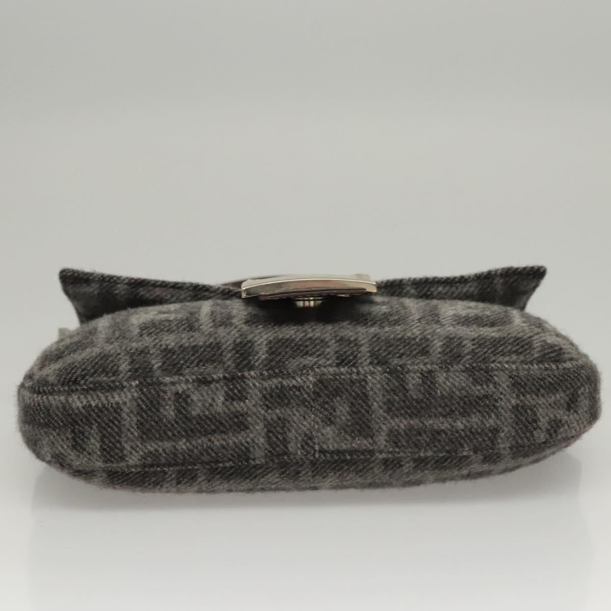 FENDI Zucca Canvas Mamma Baguette Wool Gray (comes with duster)