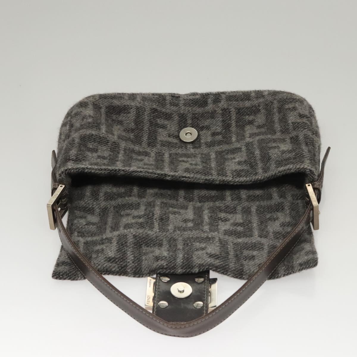 FENDI Zucca Canvas Mamma Baguette Wool Gray (comes with duster)