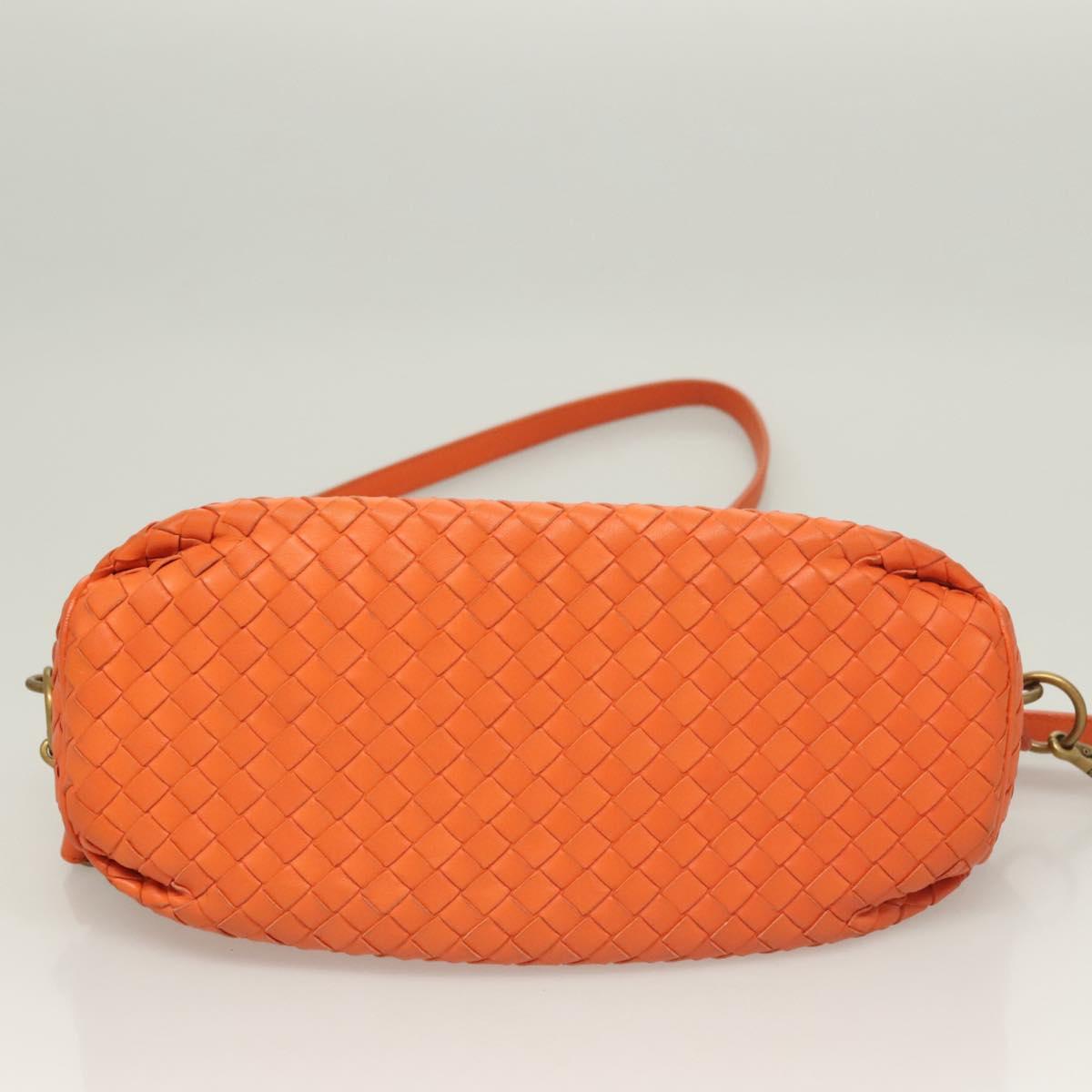 Bottega Veneta Intrecciato Shoulder Bag Leather Orange