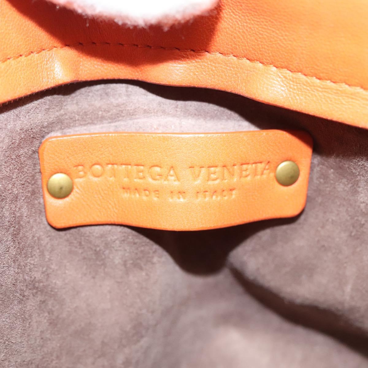 Bottega Veneta Intrecciato Shoulder Bag Leather Orange