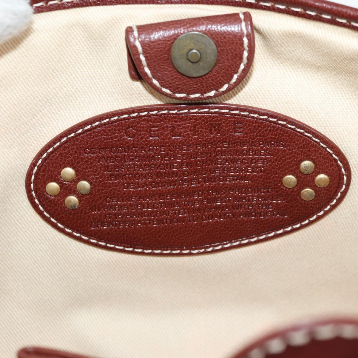 Celine Macadam Canvas Shoulder Bag Red