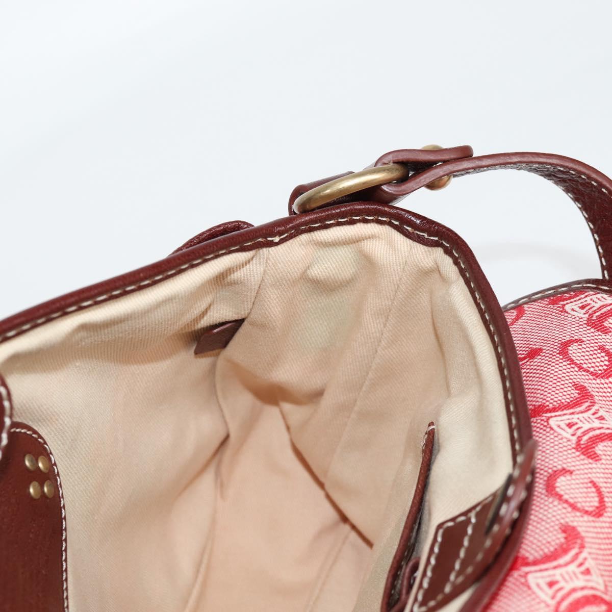 Celine Macadam Canvas Shoulder Bag Red