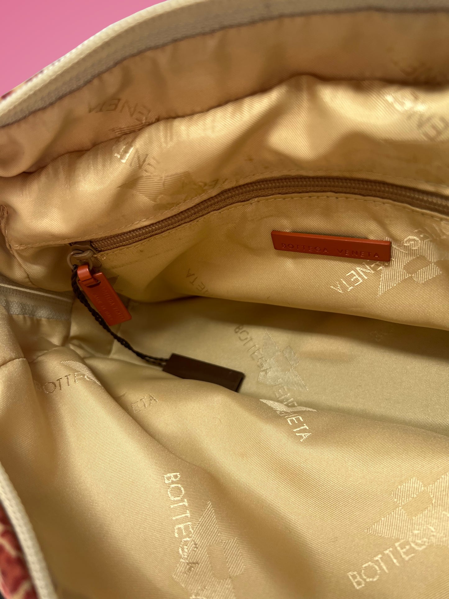 Bottega Veneta Leopard Print Nylon Hand Bag