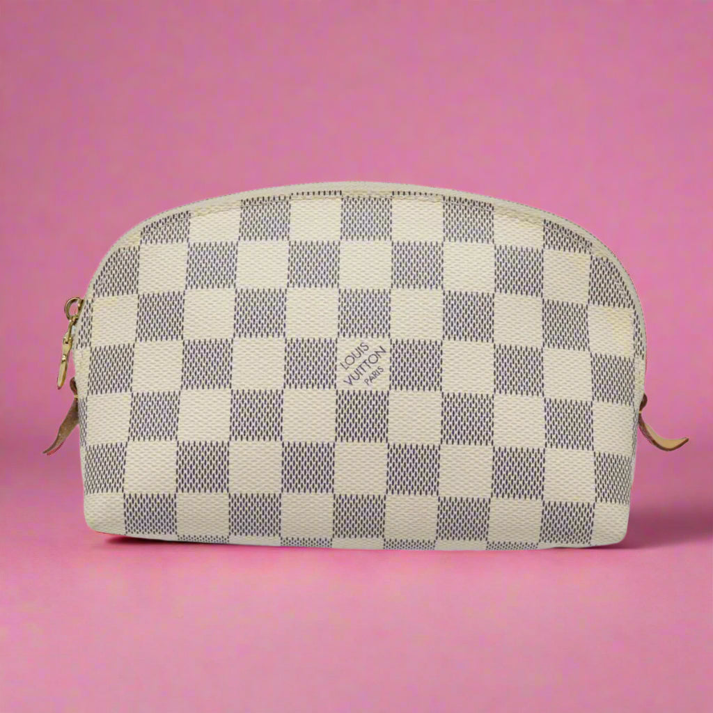 Louis Vuitton Damier Azur Pochette Cosmetic Pouch