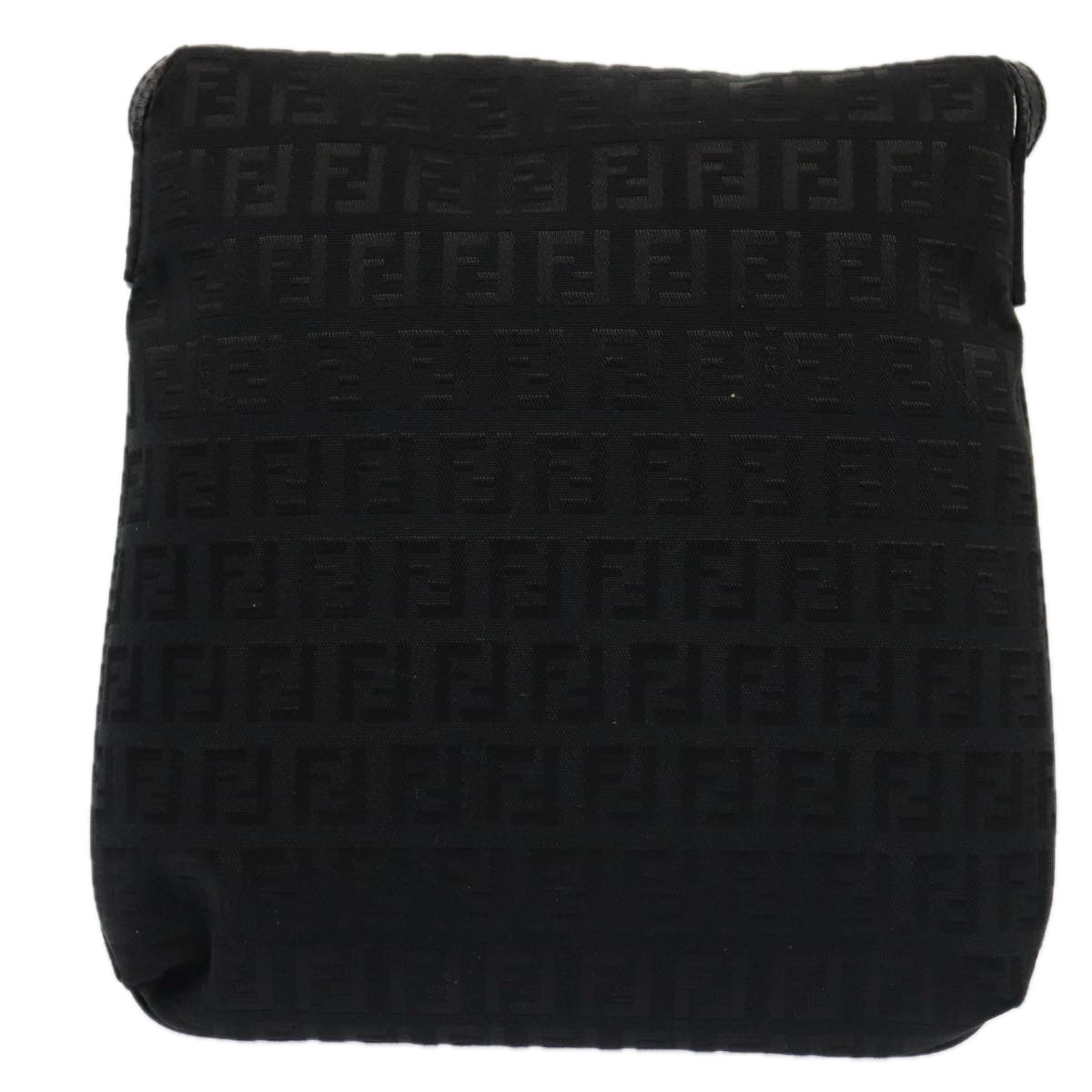 Fendi Zucchino Canvas Crossbody Bag Black