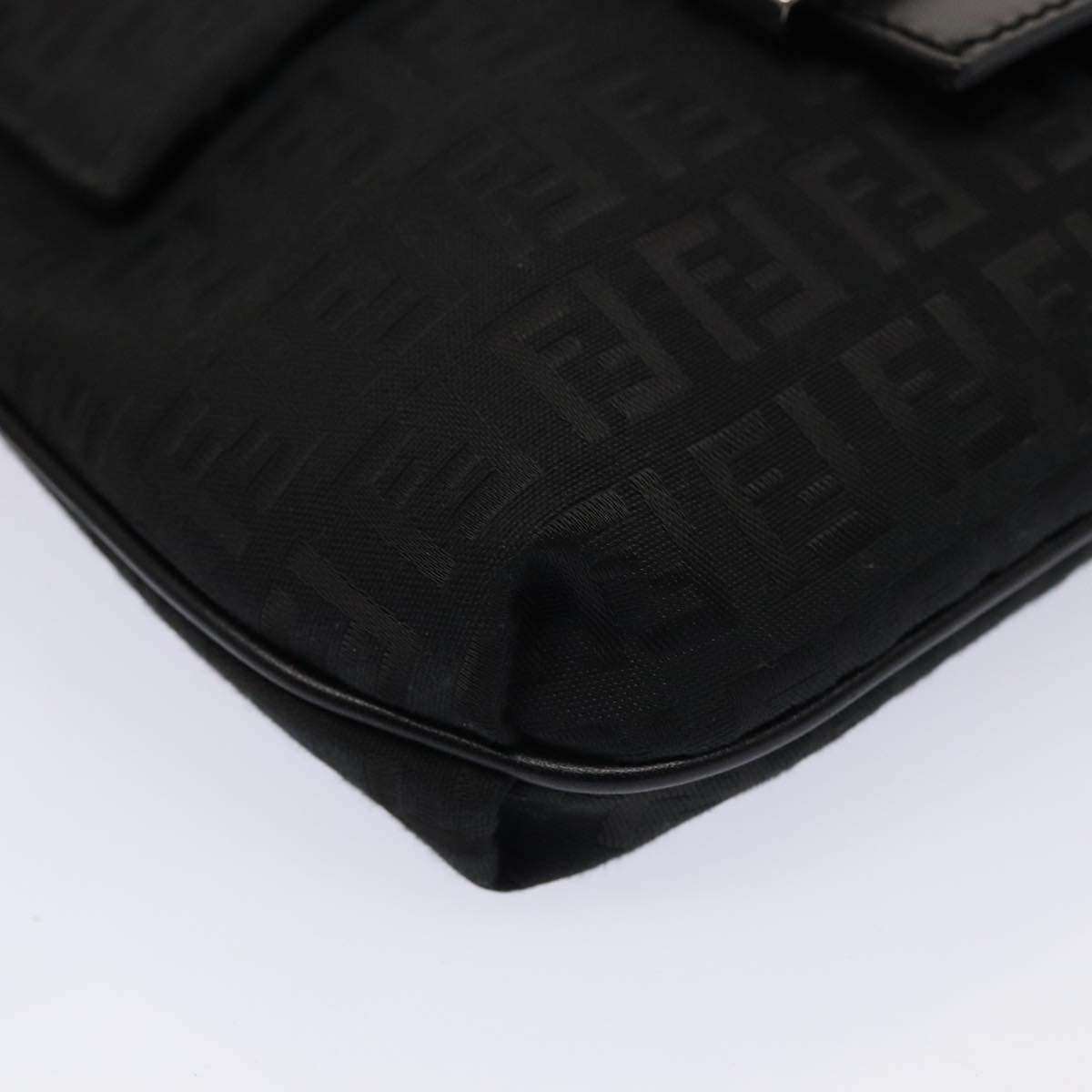 Fendi Zucchino Canvas Crossbody Bag Black