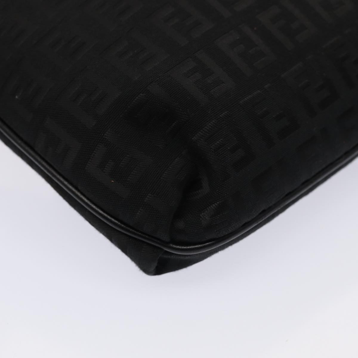 Fendi Zucchino Canvas Crossbody Bag Black