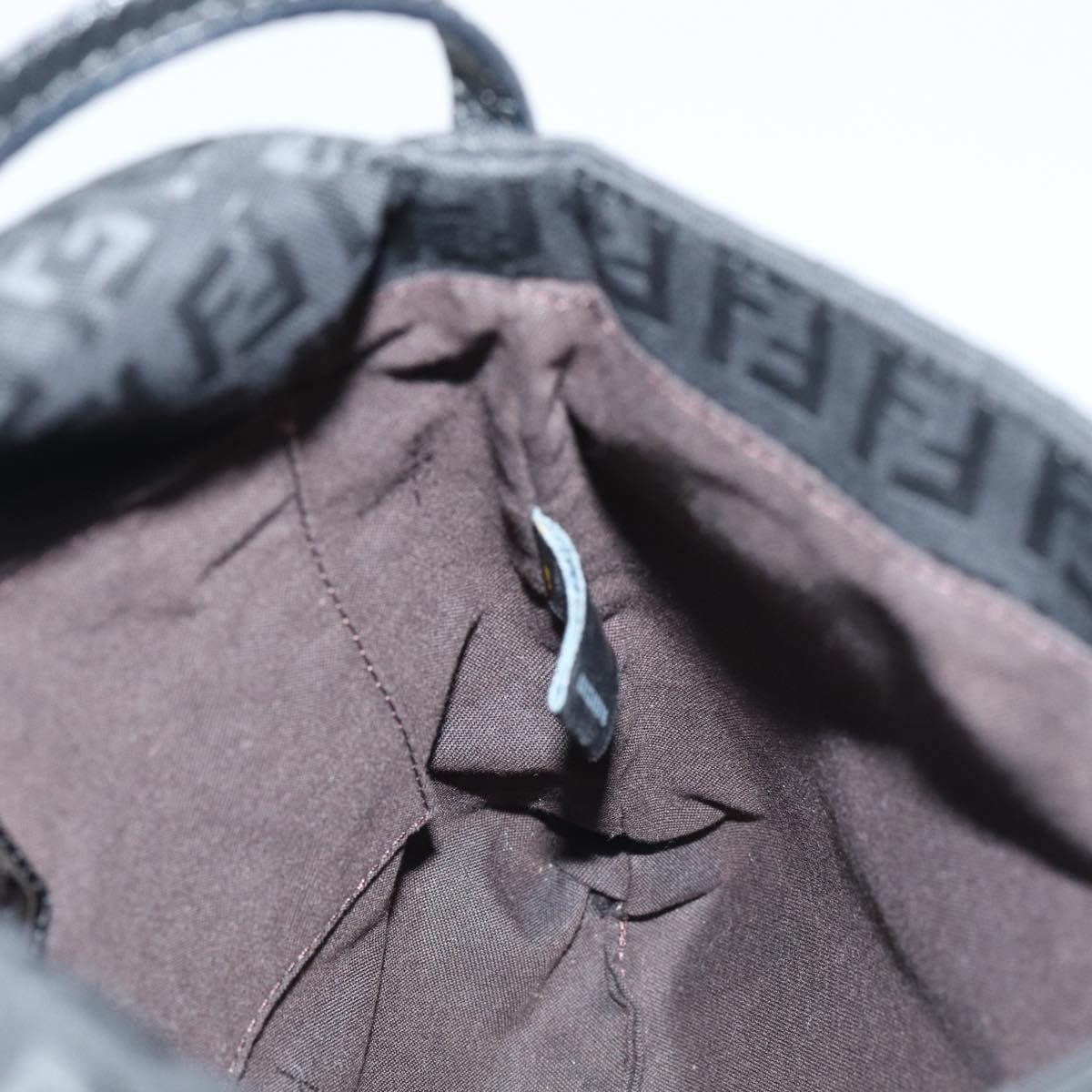 Fendi Zucchino Canvas Crossbody Bag Black