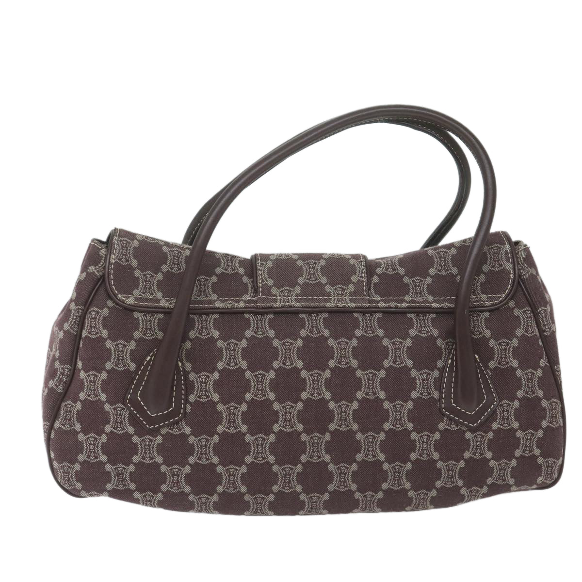 Celine Paris Macadam Canvas Hand Bag Brown