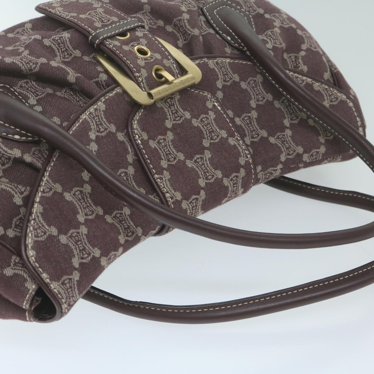 Celine Paris Macadam Canvas Hand Bag Brown