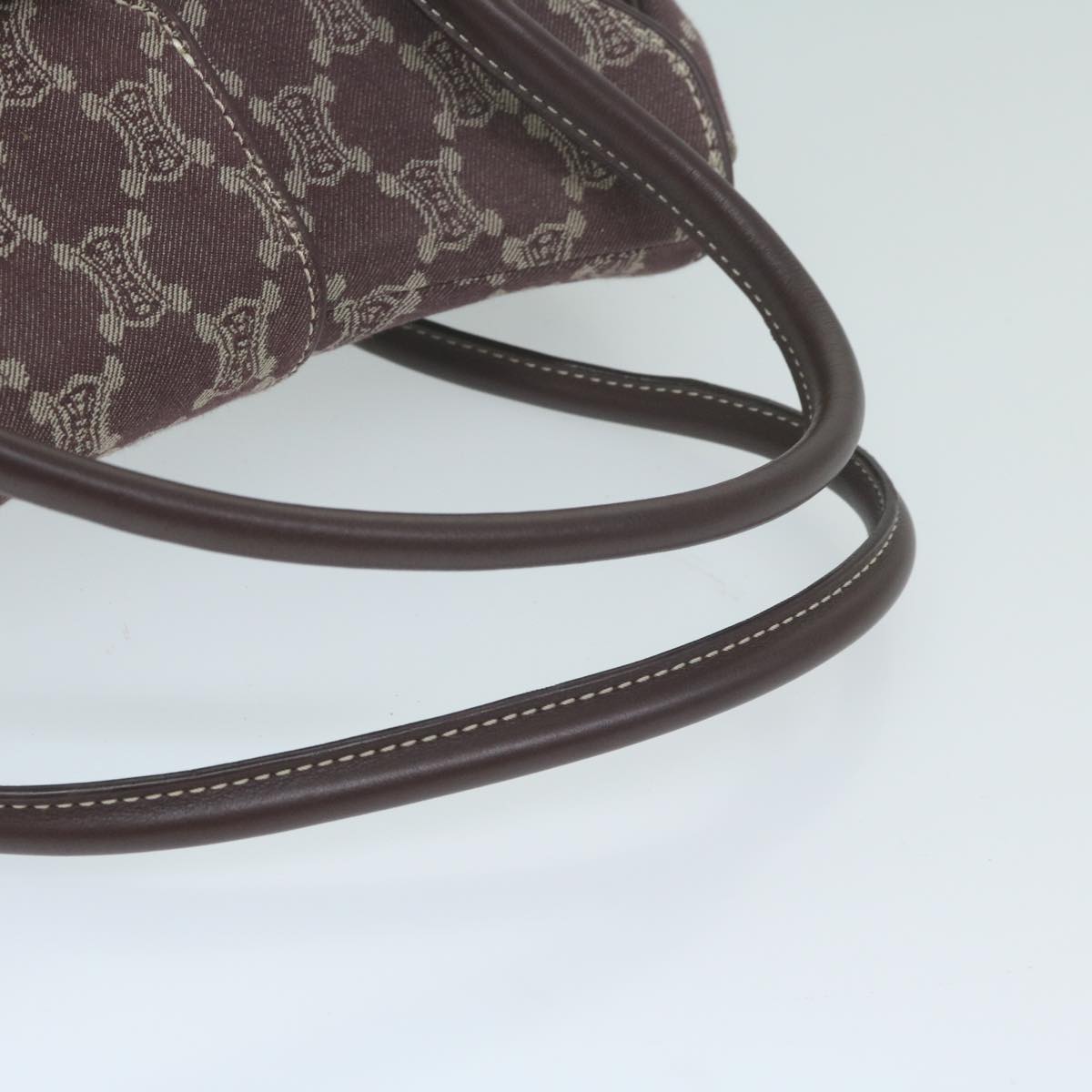 Celine Paris Macadam Canvas Hand Bag Brown