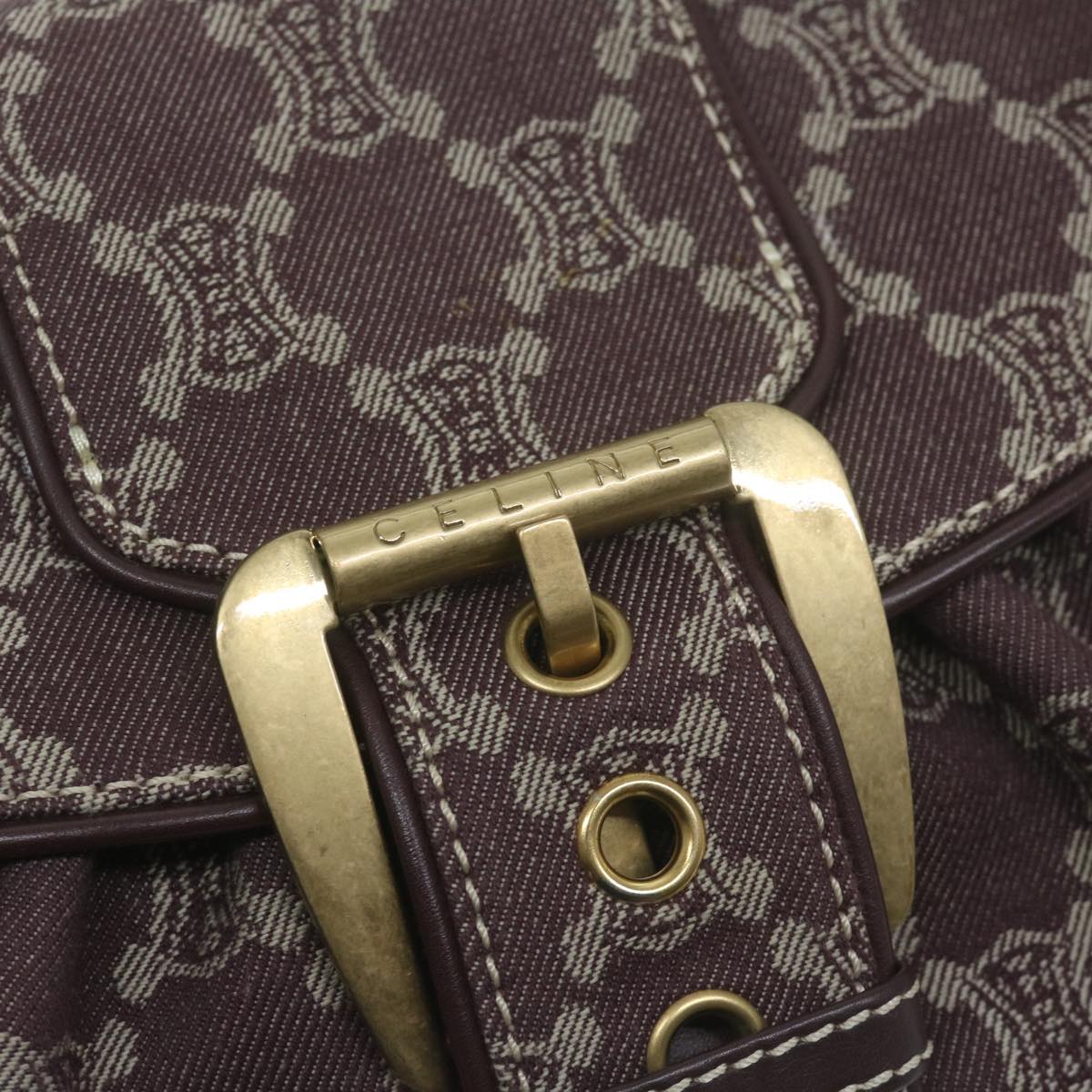 Celine Paris Macadam Canvas Hand Bag Brown