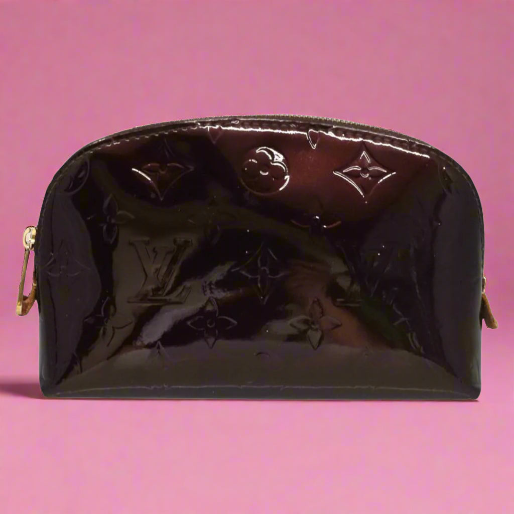 Louis Vuitton Monogram Vernis Cosmetic Pouch Amarante