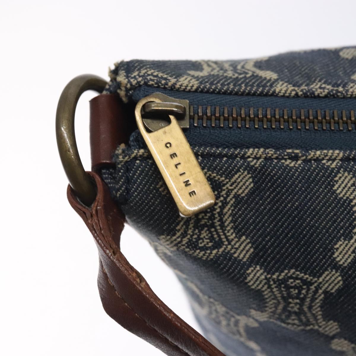 Celine Macadam Denim Shoulder Bag Denim