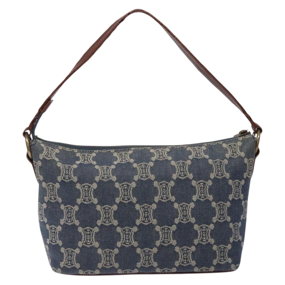 Celine Macadam Denim Shoulder Bag Denim