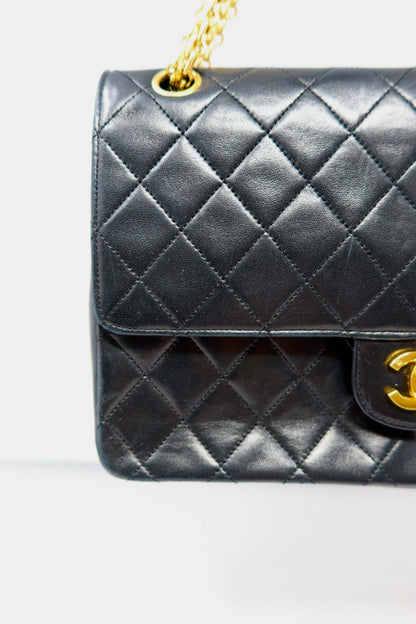 Chanel Classic Double Flap Black Matelassé Lambskin