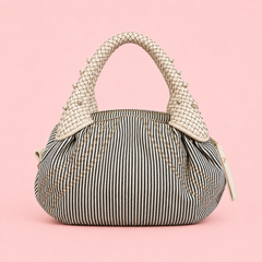 Fendi Denim Striped Mini Spy Bag