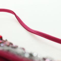 Celine Pink Satin Crystal Shoulder Bag