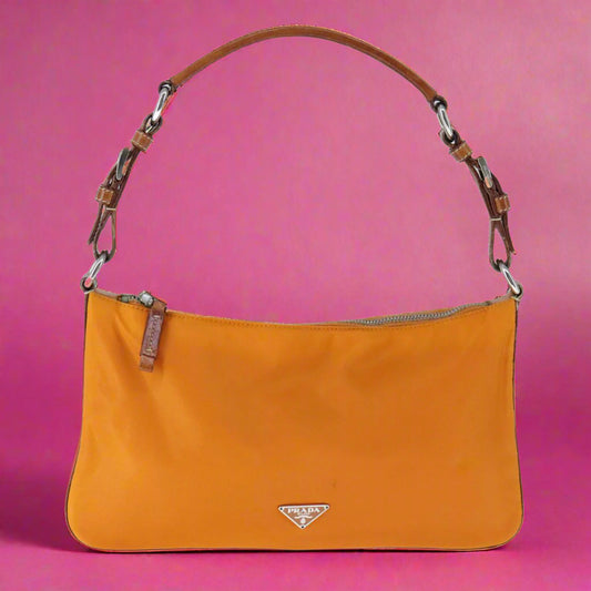 Prada Shoulder Bag Nylon Orange